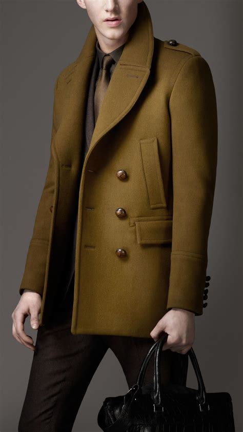 burberry men pea coat|burberry men's coat outlet.